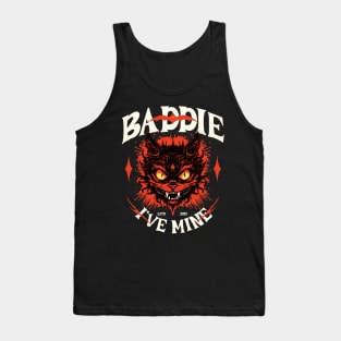 IVE mine baddie cat halloween spooky typography dive | Morcaworks Tank Top